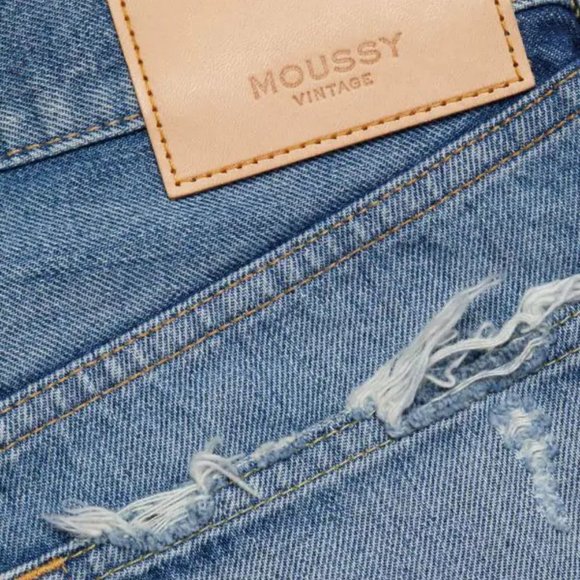 NEW  Moussy Vintage Sizes 27, 31 Women's Calumet High Rise Shorts - Blue - Picture 6 of 6